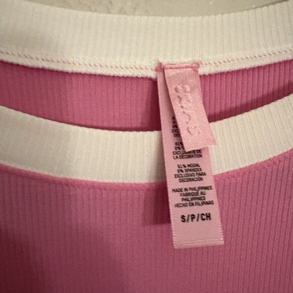 Skims Women S Blush Pink Oversized Soft Lounge Ringer T-Shirt Long Maxi Dress - Picture 8 of 11